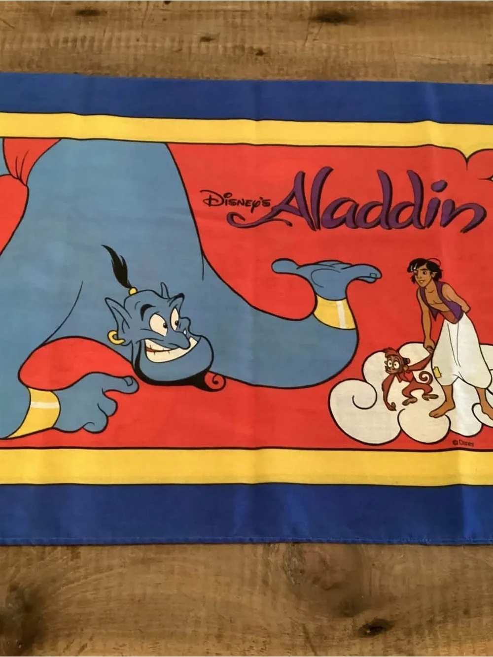 Disney Aladdin Pillowcase in Blue, Purple, Yellow and Brown